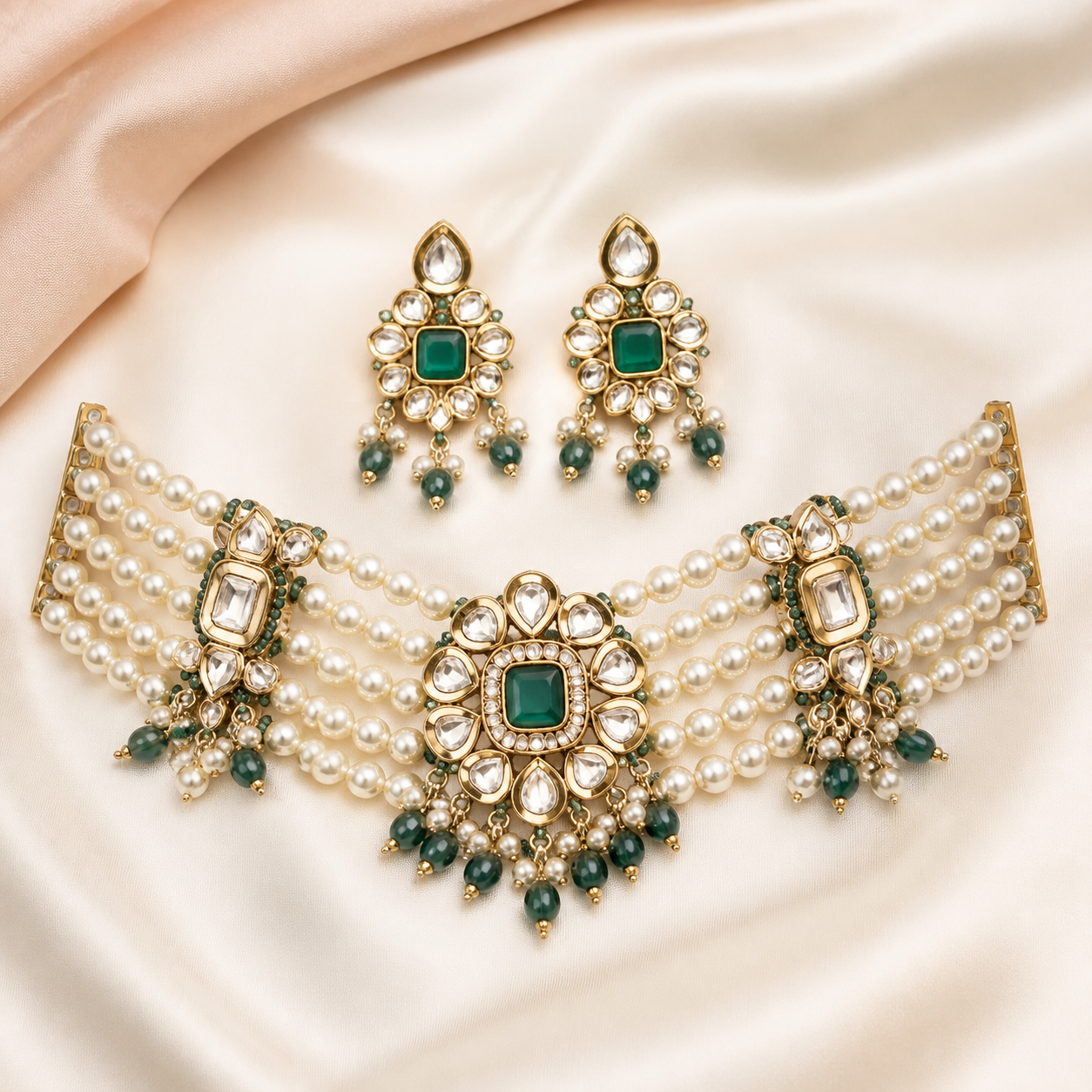 Zoya Pearl Choker Set